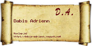 Dabis Adrienn névjegykártya